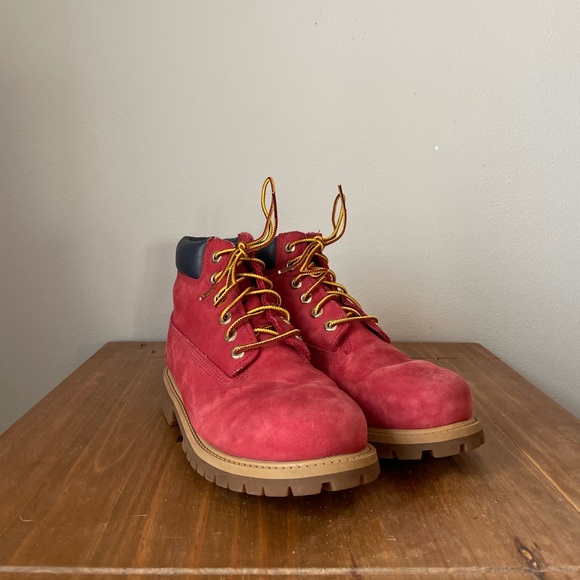 Timberland Other - Timberland Youth Red Lace up Boots 2Y